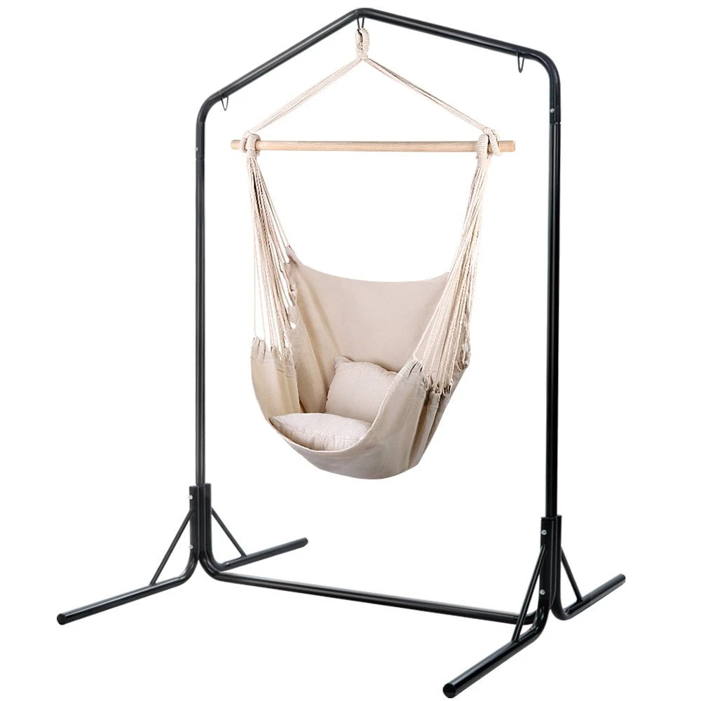 Outdoor Hammock Chair With Stand Hanging Hammock With Pillow Cream 1 Outdoor Hammock Chair With Stand Hanging Hammock With Pillow Cream