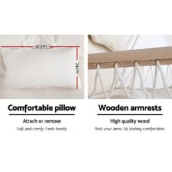 Outdoor Hammock Chair With Stand Swing Hanging Hammock Garden Cream -Home Luxe Store outdoor hammock chair with stand swing hanging hammock garden cream bedzy australia abn 18 642 972 209 897891