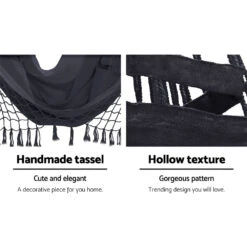 Outdoor Hammock Chair With Stand Tassel Hanging Rope Hammocks Grey -Home Luxe Store outdoor hammock chair with stand tassel hanging rope hammocks grey bedzy australia abn 18 642 972 209 447254
