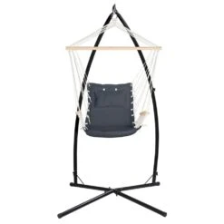 Outdoor Hammock Chair With Steel Stand Hanging Hammock Beach Grey -Home Luxe Store outdoor hammock chair with steel stand hanging hammock beach grey bedzy australia abn 18 642 972 209 656914