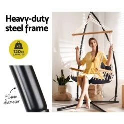 Outdoor Hammock Chair With Steel Stand Hanging Hammock Beach Grey -Home Luxe Store outdoor hammock chair with steel stand hanging hammock beach grey bedzy australia abn 18 642 972 209 671245