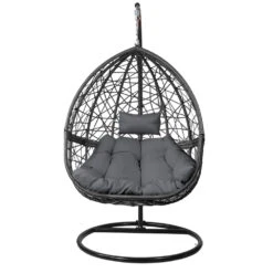 Outdoor Hanging Swing Chair Black -Home Luxe Store outdoor hanging swing chair black bedzy australia abn 18 642 972 209 618528