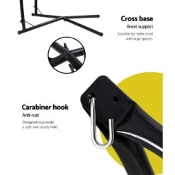 Outdoor Rope Hammock Chair With Steel Stand Grey -Home Luxe Store outdoor rope hammock chair with steel stand grey bedzy australia abn 18 642 972 209 280774