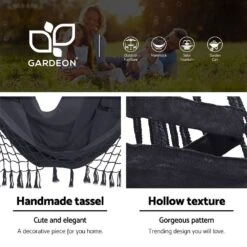 Outdoor Rope Hammock Chair With Steel Stand Grey -Home Luxe Store outdoor rope hammock chair with steel stand grey bedzy australia abn 18 642 972 209 612211