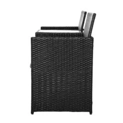 Outdoor Setting Wicker Loveseat Birstro Set Patio Garden Furniture Black -Home Luxe Store outdoor setting wicker loveseat birstro set patio garden furniture black bedzy australia abn 18 642 972 209 846036