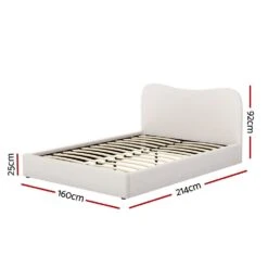 Queen Package | Albany Boucle Bed Frame & Bonita Euro Top Mattress (Medium Firm) -Home Luxe Store queen package albany boucle bed frame bonita euro top mattress medium firm baby kids kids furniture kids beds bed frames bedzy australia 147844