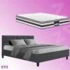 Queen Package | Bondi Bed Charcoal & Normay Pillow Top Mattress (Medium Firm)