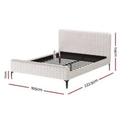 Queen Package | Burleigh Bed Frame Beige & Bonita Pillow Top Mattress (Medium Firm) -Home Luxe Store queen package burleigh bed frame beige bonita pillow top mattress medium firm baby kids kids furniture kids beds bed frames bedzy australia 679881
