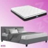 Queen Package | Coogee Bed Frame Grey & Bonita Euro Top Mattress (Medium Firm)