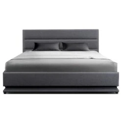 Queen Package | Henley LED Storage Bed Grey & Bonita Euro Top Mattress (Medium Firm) -Home Luxe Store queen package henley led storage bed grey bonita euro top mattress medium firm bedzy australia 645932