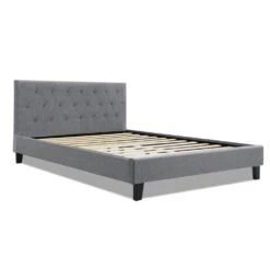 Queen Package | Hyams Bed Frame Grey & Bonita Euro Top Mattress (Medium Firm) -Home Luxe Store queen package hyams bed frame grey bonita euro top mattress medium firm bedzy australia 310230