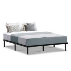 Queen Package | Ted Metal Bed Black & Glay Bonnell Spring Mattress (Medium Firm) -Home Luxe Store queen package ted metal bed black glay bonnell spring mattress medium firm bedzy australia 455366