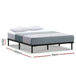 Queen Package | Ted Metal Bed Black & Glay Bonnell Spring Mattress (Medium Firm) -Home Luxe Store queen package ted metal bed black glay bonnell spring mattress medium firm bedzy australia 735822