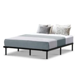 Queen Package | Ted Metal Bed Black & Glay Bonnell Spring Mattress (Medium Firm) -Home Luxe Store queen package ted metal bed black glay bonnell spring mattress medium firm bedzy australia 919334