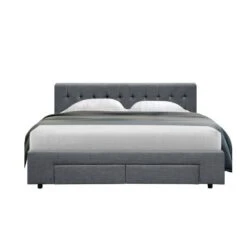 Queen Premium Package | Trinity Queen Bed Frame With Storage Grey, Luna Series Euro Top Mattress (Medium Firm) & Bamboo Mattress Topper! -Home Luxe Store queen premium package trinity queen bed frame with storage grey luna series euro top mattress medium firm bamboo mattress topper bedzy australia abn 18 642 972 417456