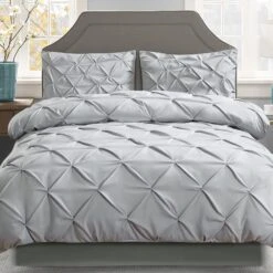 Queen Size Quilt Cover Set - Grey -Home Luxe Store queen size quilt cover set grey bedzy australia 566323