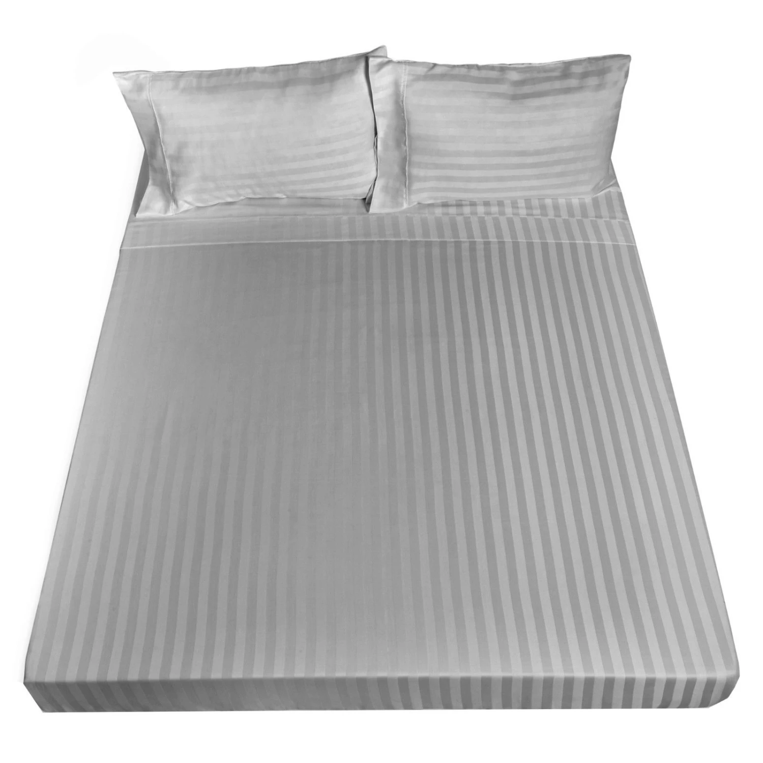 Royal Comfort 1200TC Sheet Set Damask Cotton Blend Ultra Soft Sateen Bedding Queen Silver 2 Royal Comfort 1200TC Sheet Set Damask Cotton Blend Ultra Soft Sateen Bedding Queen Silver - Image 2