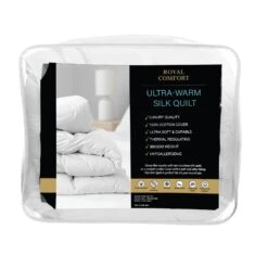 Royal Comfort 800GSM Silk Blend Quilt Duvet Ultra Warm Winter Weight Doona Single White -Home Luxe Store royal comfort 800gsm silk blend quilt duvet ultra warm winter weight doona single white bedzy australia 844745