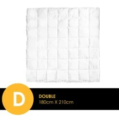 Royal Comfort Bamboo Blend Quilt 250GSM Luxury Doona Duvet 100% Cotton Cover Double White -Home Luxe Store royal comfort bamboo blend quilt 250gsm luxury doona duvet 100 cotton cover double white bedzy australia 926212
