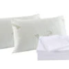 Royal Comfort Bamboo Blend Sheet Set 1000TC And Bamboo Pillows 2 Pack Ultra Soft Queen White