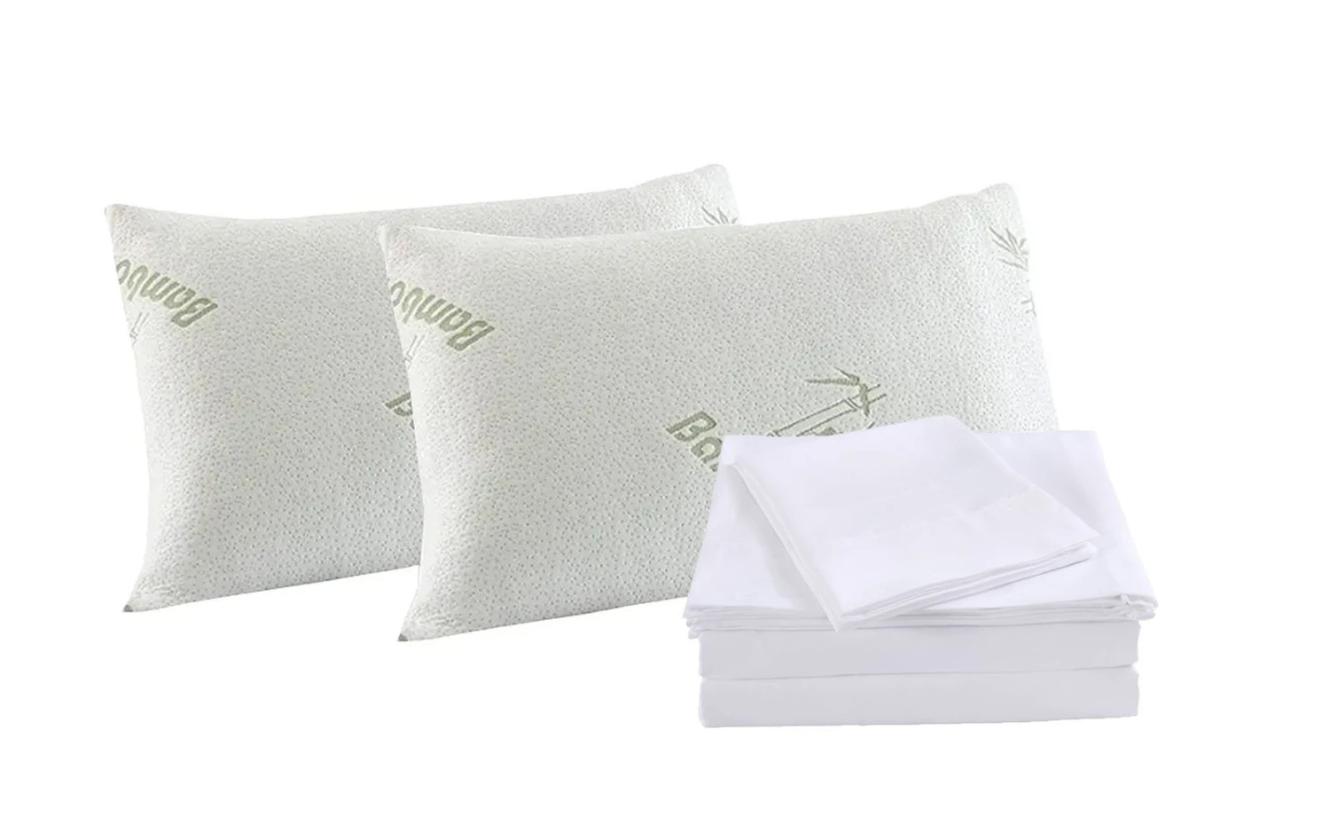 Royal Comfort Bamboo Blend Sheet Set 1000TC And Bamboo Pillows 2 Pack Ultra Soft Queen White 1 Royal Comfort Bamboo Blend Sheet Set 1000TC And Bamboo Pillows 2 Pack Ultra Soft Queen White