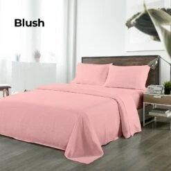Royal Comfort Bamboo Blended Sheet & Pillowcases Set 1000TC Ultra Soft Bedding King Blush -Home Luxe Store royal comfort bamboo blended sheet pillowcases set 1000tc ultra soft bedding king blush bedzy australia 617343