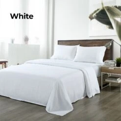 Royal Comfort Bamboo Blended Sheet & Pillowcases Set 1000TC Ultra Soft Bedding King White 10 Royal Comfort Bamboo Blended Sheet & Pillowcases Set 1000TC Ultra Soft Bedding King White -Home Luxe Store royal comfort bamboo blended sheet pillowcases set 1000tc ultra soft bedding king white bedzy australia 974738
