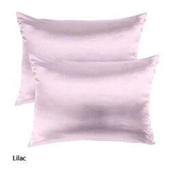 Royal Comfort Mulberry Soft Silk Hypoallergenic Pillowcase Twin Pack 51 X 76cm 51 X 76 Cm Lilac
