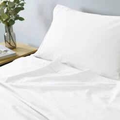 Royal Comfort Vintage Washed 100% Cotton Sheet Set Fitted Flat Sheet Pillowcases King White -Home Luxe Store royal comfort vintage washed 100 cotton sheet set fitted flat sheet pillowcases king white bedzy australia 337220