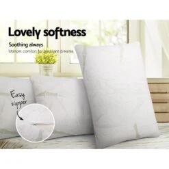 Set Of 2 Bamboo Pillows With Memory Foam -Home Luxe Store set of 2 bamboo pillows with memory foam bedzy australia 613550