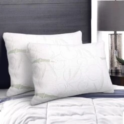 Set Of 2 Bamboo Pillows With Memory Foam -Home Luxe Store set of 2 bamboo pillows with memory foam bedzy australia 718861