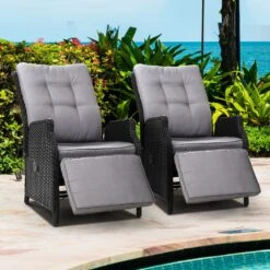 Set Of 2 Elara Outdoor Recliner Patio Chairs Black -Home Luxe Store set of 2 elara outdoor recliner patio chairs black bedzy australia abn 18 642 972 209 786939