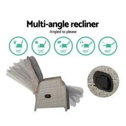 Set Of 2 Elara Outdoor Recliner Patio Chairs Grey -Home Luxe Store set of 2 elara outdoor recliner patio chairs grey bedzy australia abn 18 642 972 209 511619