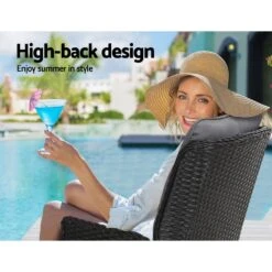 Set Of 2 Ella Outdoor Recliner Patio Chairs Black -Home Luxe Store set of 2 ella outdoor recliner patio chairs black bedzy australia abn 18 642 972 209 335023