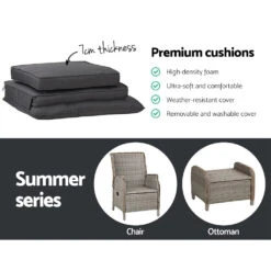 Set Of 2 Ella Outdoor Recliner Patio Chairs Grey -Home Luxe Store set of 2 ella outdoor recliner patio chairs grey bedzy australia abn 18 642 972 209 979071