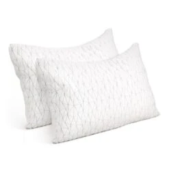 Set Of 2 Rayon King Memory Foam Pillows