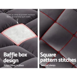 Single Premium Package | Albany Boucle Bed Frame Cream White, Alanya Euro Top Pocket Spring Mattress (Medium Firm) & Pillowtop Mattress Topper -Home Luxe Store single mattress topper pillowtop 1000gsm charcoal microfibre bamboo fibre filling protector bedzy australia 908336