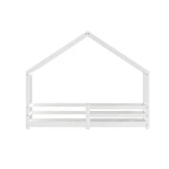 Single Package | Amos House Shaped Wooden Floor Bed Frame White, Alzbeta Mattress (Medium Firm) & Waterproof Bamboo Mattress Protector -Home Luxe Store single package amos house shaped wooden floor bed frame white alzbeta mattress medium firm waterproof bamboo mattress protector baby kids kids furniture kids be 769172