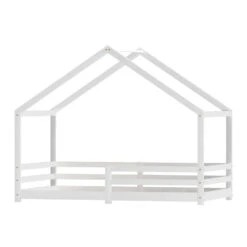 Single Package | Amos House Shaped Wooden Floor Bed Frame White, Alzbeta Mattress (Medium Firm) & Waterproof Bamboo Mattress Protector -Home Luxe Store single package amos house shaped wooden floor bed frame white alzbeta mattress medium firm waterproof bamboo mattress protector baby kids kids furniture kids be 983935