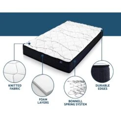 Single Package | Coogee Bed Grey & Glay Bonnell Spring Mattress (Medium Firm) -Home Luxe Store single package coogee bed grey glay bonnell spring mattress medium firm bedzy australia 945932