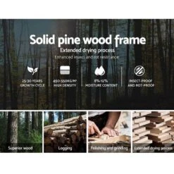 Single Package | Gibson Wooden Bed & Bonita Pillow Top Mattress (Medium Firm) -Home Luxe Store single package gibson wooden bed bonita pillow top mattress medium firm bedzy australia 630098