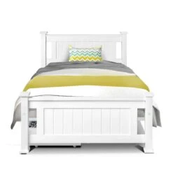 Single Package | Kids Cottesloe Storage Bed With Two Drawers & Bonita Pillow Top Mattress (Medium Firm) -Home Luxe Store single package kids rio storage bed with drawers white bonita pillow top mattress medium firm bedzy australia abn 18 642 972 209 471739