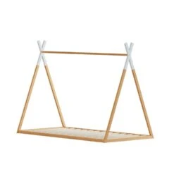 Single Package | Low-set Teepee Style Floor Bed Frame, Alzbeta Mattress (Medium Firm) & Waterproof Bamboo Mattress Protector -Home Luxe Store single package low set teepee style floor bed frame alzbeta mattress medium firm waterproof bamboo mattress protector baby kids kids furniture kids beds bed fra 935258
