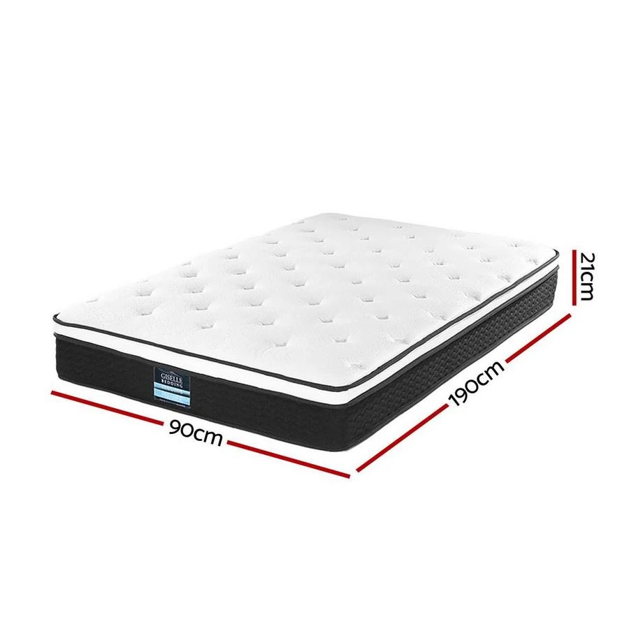 Single Package | Cottesloe Wooden Bed White & Bonita Pillow Top Mattress (Medium Firm) 3 Single Package | Cottesloe Wooden Bed White & Bonita Pillow Top Mattress (Medium Firm) - Image 3