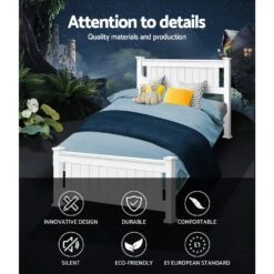 Single Package | Cottesloe Wooden Bed White & Bonita Pillow Top Mattress (Medium Firm) 20 Single Package | Cottesloe Wooden Bed White & Bonita Pillow Top Mattress (Medium Firm) -Home Luxe Store single package wendy wooden bed frame white bonita pillow top mattress medium firm bedzy australia abn 18 642 972 209 848875