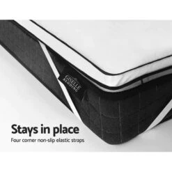 Single Premium Package | Splay Wooden Bed Frame Walnut, Algarve Euro Top Pocket Spring Mattress (Medium Firm) & Pillowtop Mattress Topper -Home Luxe Store single premium package splay wooden bed frame walnut algarve euro top pocket spring mattress medium firm pillowtop mattress topper bedzy australia 895727