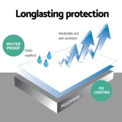 Single Size Waterproof Bamboo Mattress Protector -Home Luxe Store single size waterproof bamboo mattress protector bedzy australia 811607