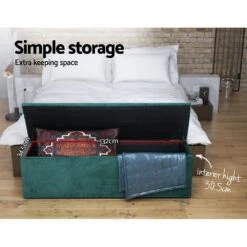 Storage Ottoman Blanket Box Velvet Foot Stool Rest Chest Couch Green -Home Luxe Store storage ottoman blanket box velvet foot stool rest chest couch green bedzy australia abn 18 642 972 209 690990