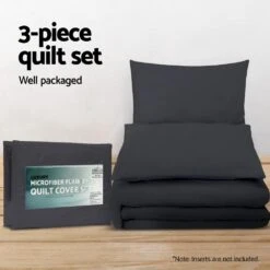 Super King Classic Quilt Cover Set - Black -Home Luxe Store super king classic quilt cover set black bedzy australia 413603