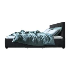 Trinity King Storage Bed Frame With Drawers – Charcoal -Home Luxe Store trinity king bed frame with storage drawers charcoal bedzy australia 555251